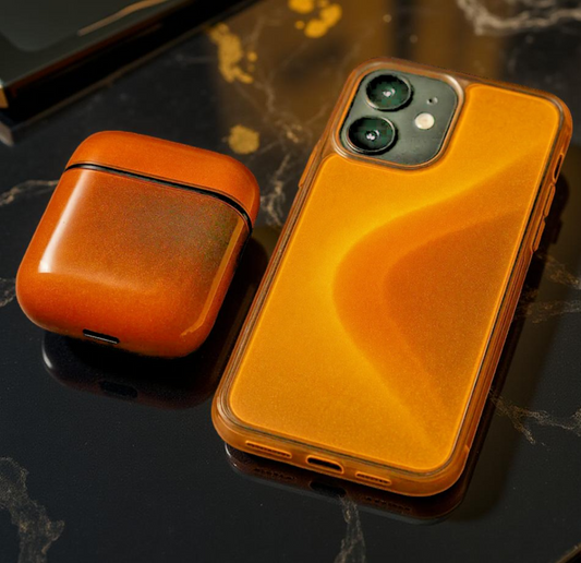 LUMÉA™ – Combo custodia liquida per Airpods e Iphone con sabbia luminosa